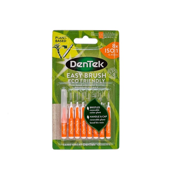 Easy Brush Mellanrumsborste ISO1 &ndash; Extra liten (0,45 mm), 8 st