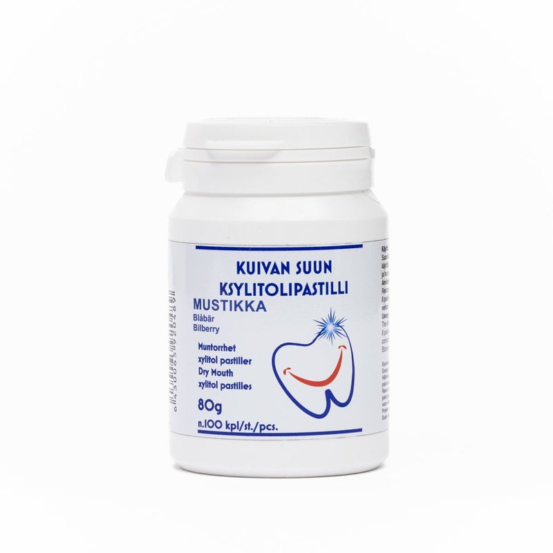 Bl&aring;b&auml;r &ndash; Munfuktande helxylitolpastiller 80 g